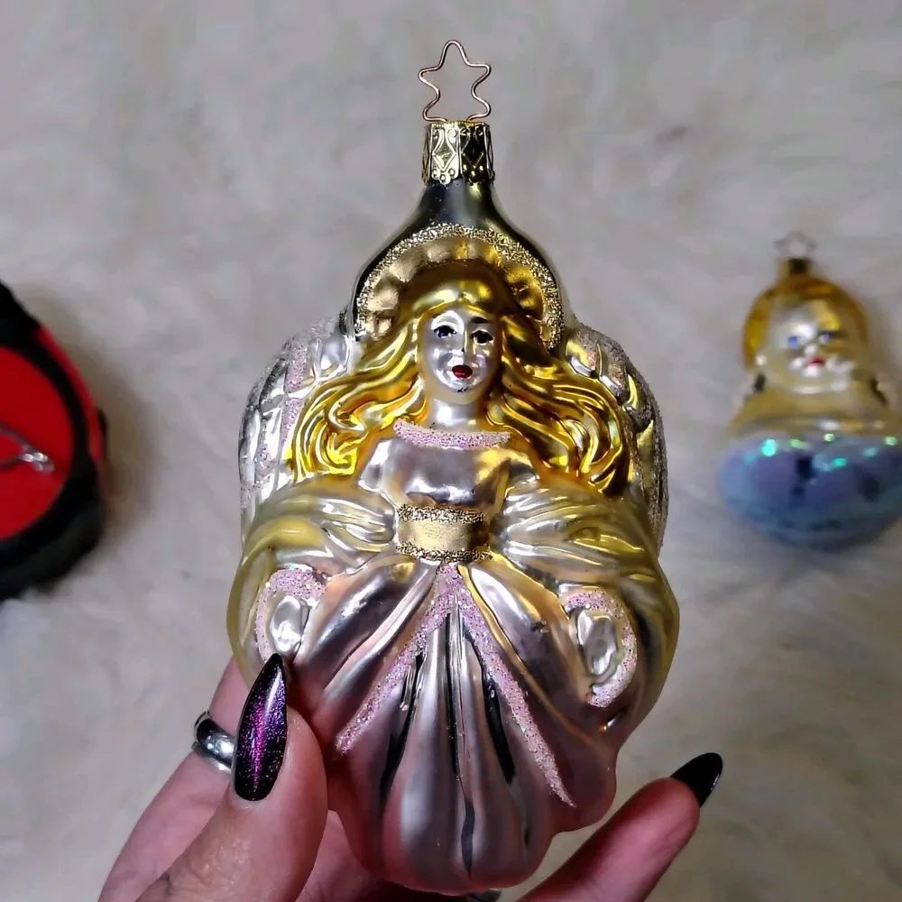 VTG Old World Christmas Angel Ornaments Blown Glass